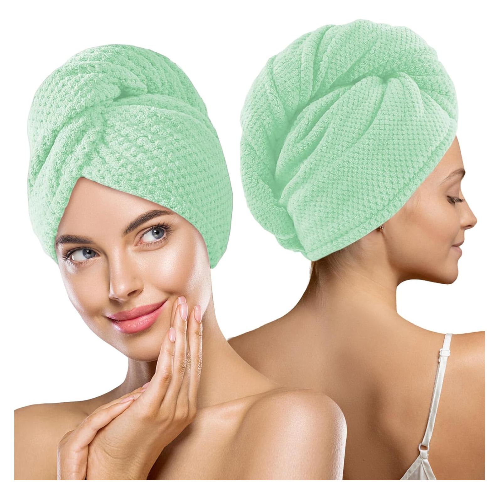 Paquete de 2 Toallas de Microfibra MaopaoBeauty Verde 68x25cm