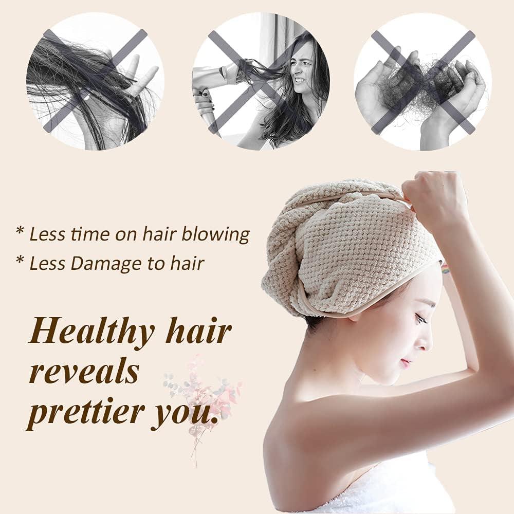 Toalla de Microfibra para Cabello LIVIN'MADE 61x25 cm Crema