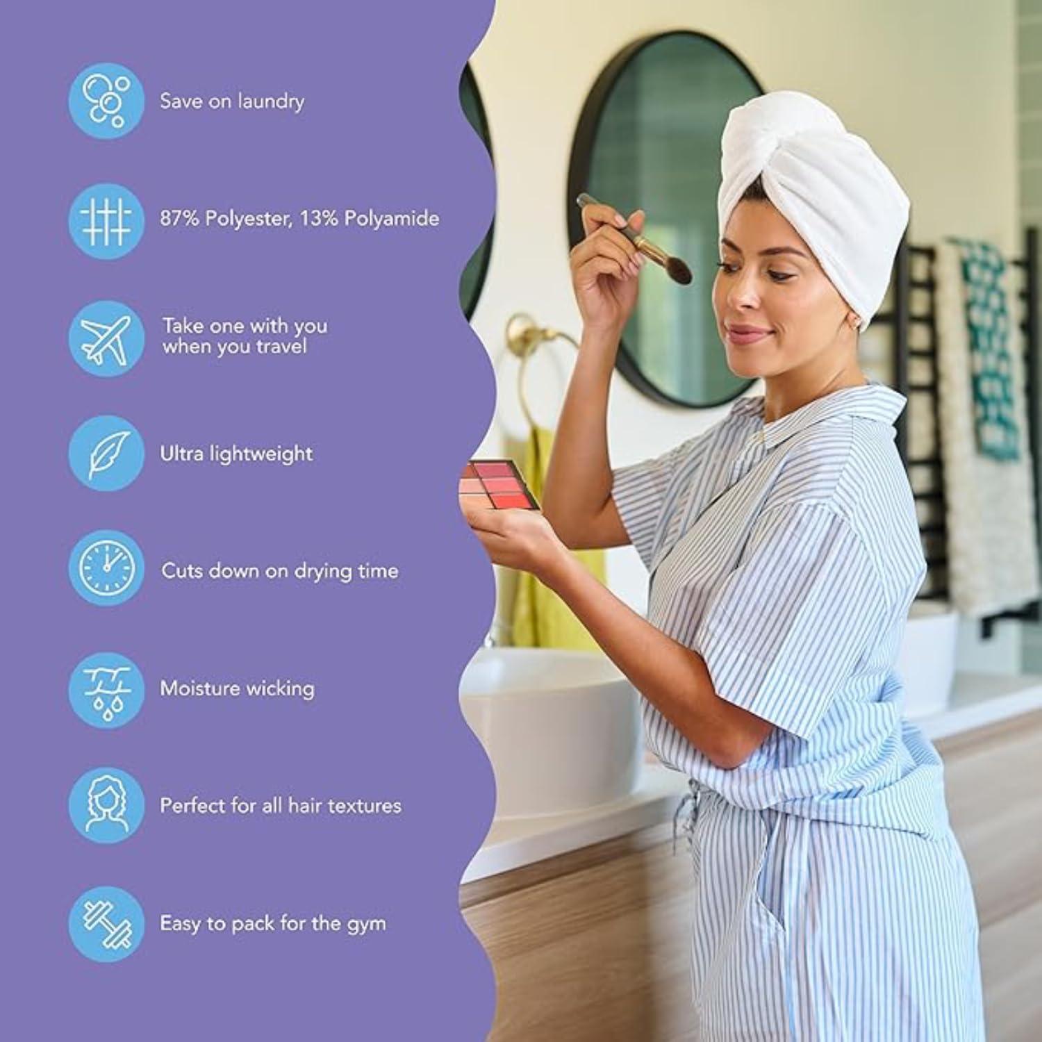 Turbie Twist Toalla de Microfibra para Cabello - 2 Piezas