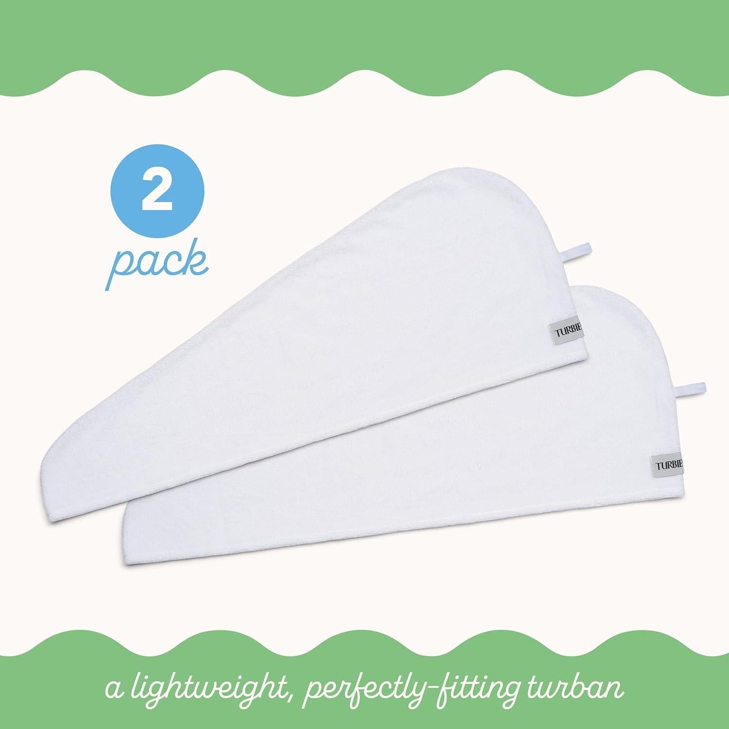 Turbie Twist Toalla de Microfibra para Cabello - 2 Piezas