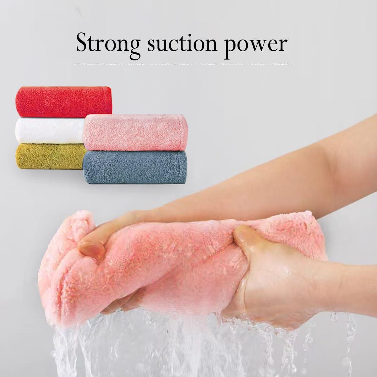 Toalla de Microfibra Doble Capa AGKXHDEC Rosa 65x25cm