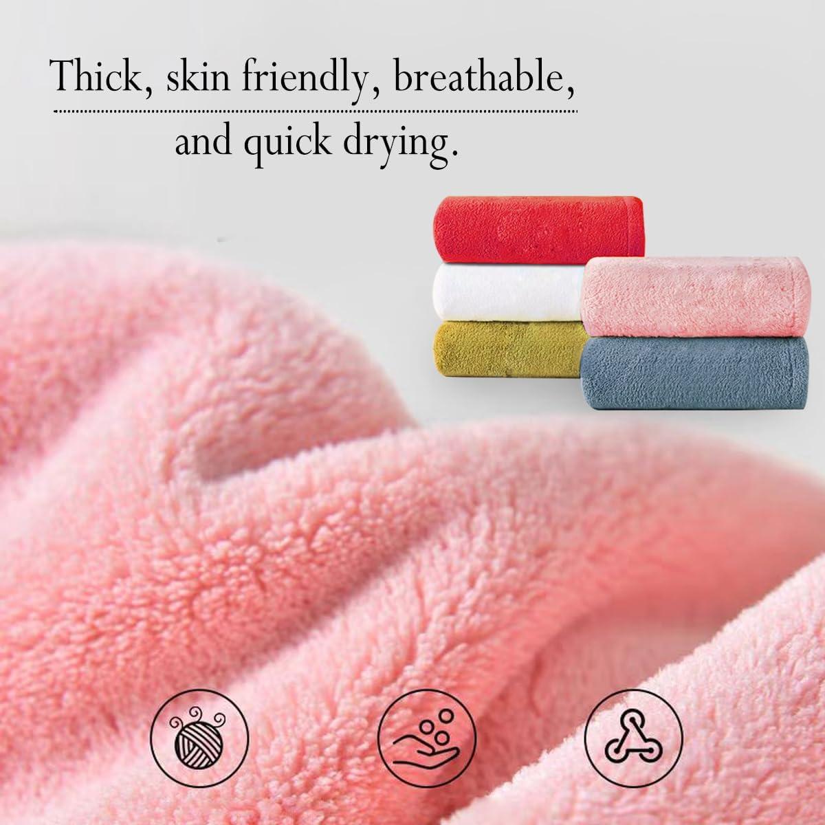 Toalla de Microfibra Doble Capa AGKXHDEC Rosa 65x25cm