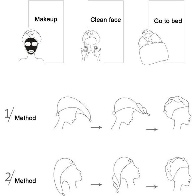 Toallas de Microfibra para Secar el Cabello ADOGO - Paquete de 2