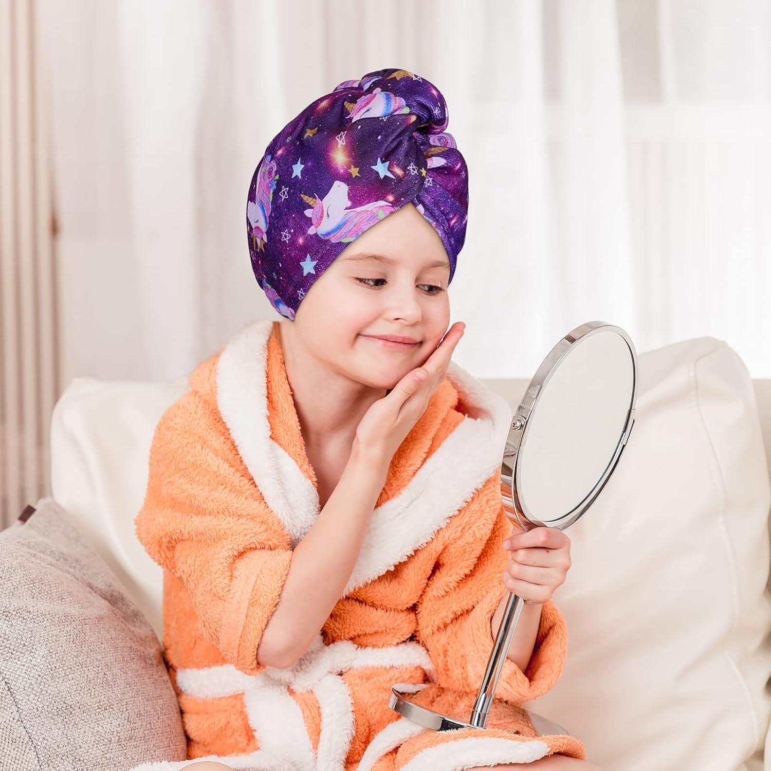 Toalla de Microfibra para Cabello FIOBEE 2 Piezas Unicornio