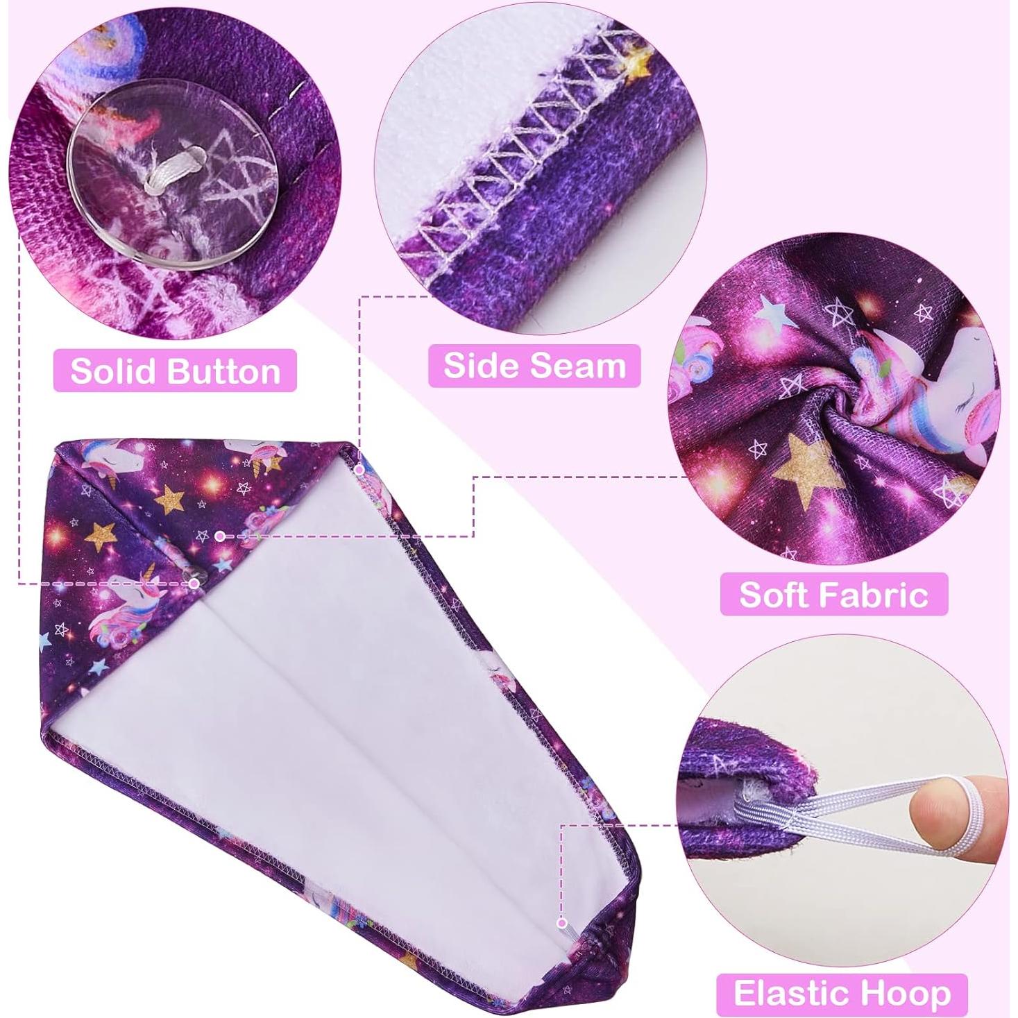 Toalla de Microfibra para Cabello FIOBEE 2 Piezas Unicornio