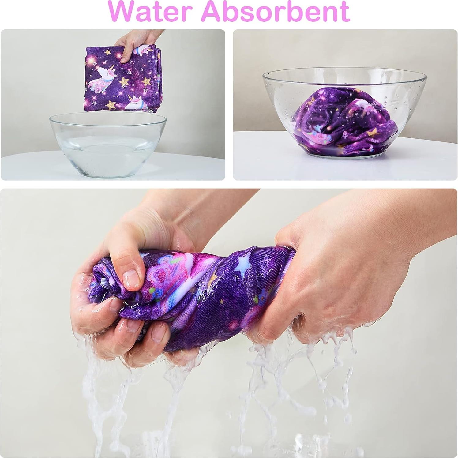 Toalla de Microfibra para Cabello FIOBEE 2 Piezas Unicornio