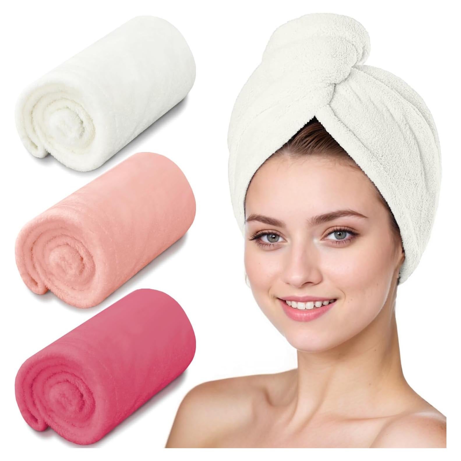 Toalla de Microfibra YHPDYL 3 Piezas para Secado Rápido Cabello
