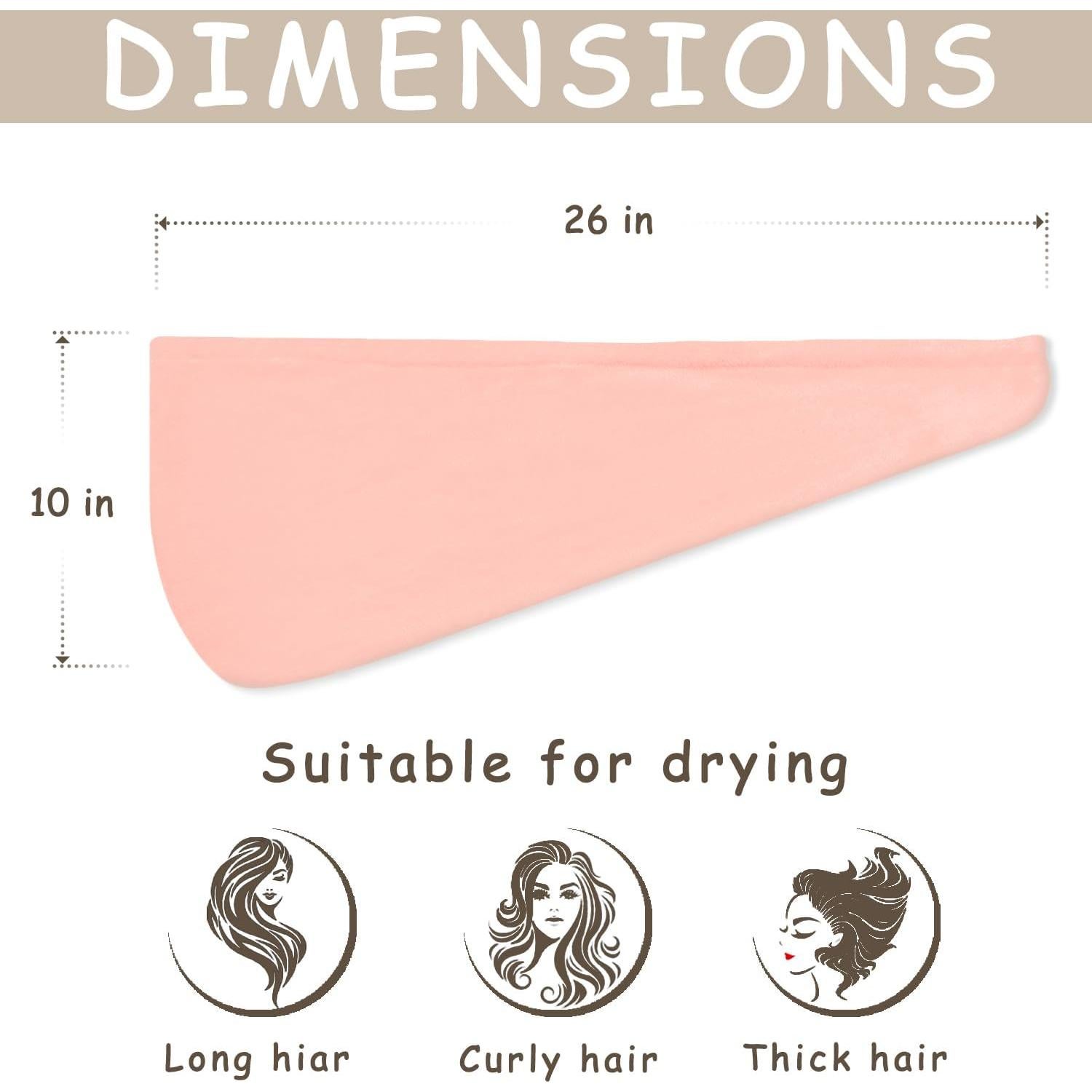 Toalla de Microfibra YHPDYL 3 Piezas para Secado Rápido Cabello