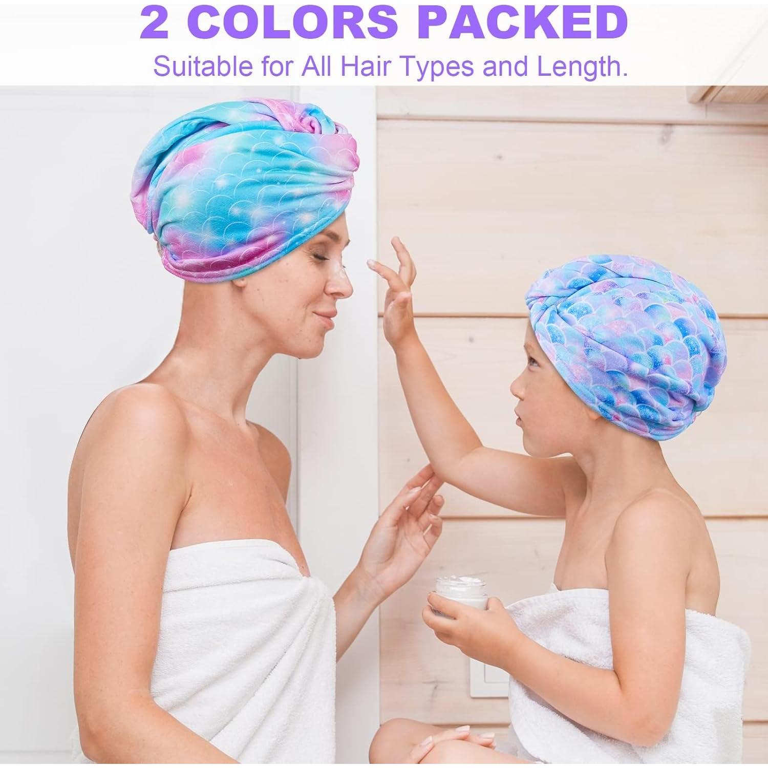 Paquete de 2 Toallas de Microfibra para Cabello Genérico 60.7x23.9cm