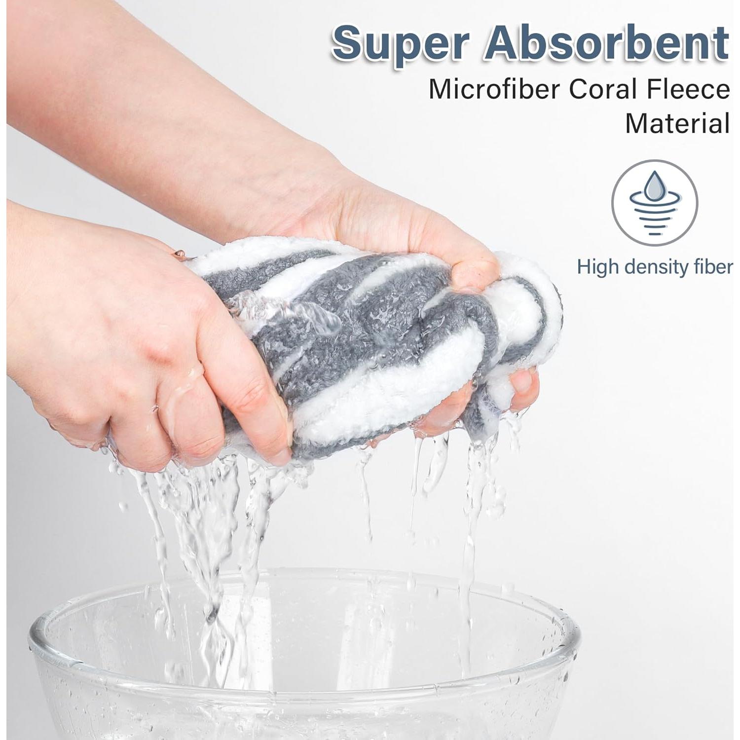 Toalla de Microfibra para el Cabello YiRayon Azul Púrpura 65.8x25.9cm