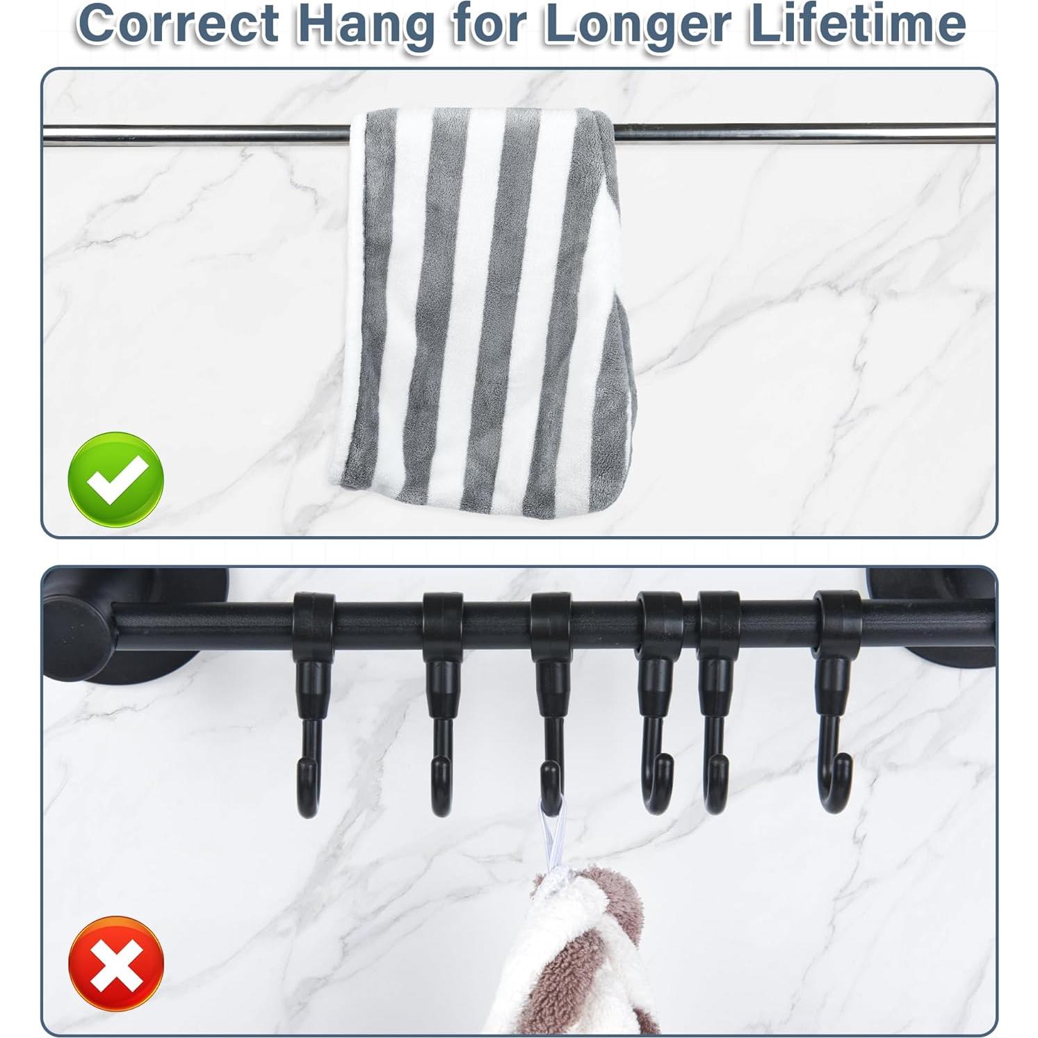 Toalla de Microfibra para el Cabello YiRayon Azul Púrpura 65.8x25.9cm