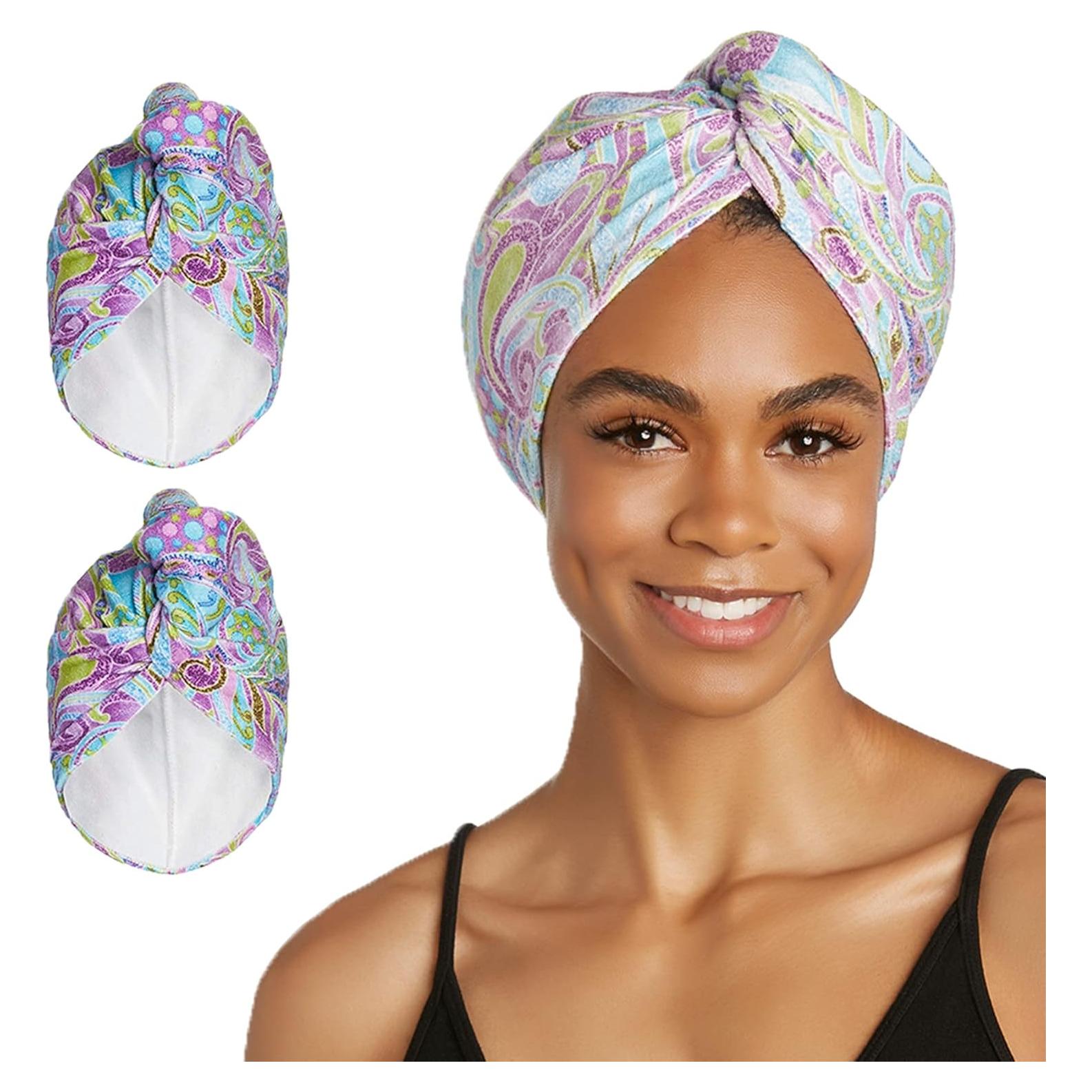 Turbie Twist Toalla de Microfibra para Cabello - 2 Unidades Paisley