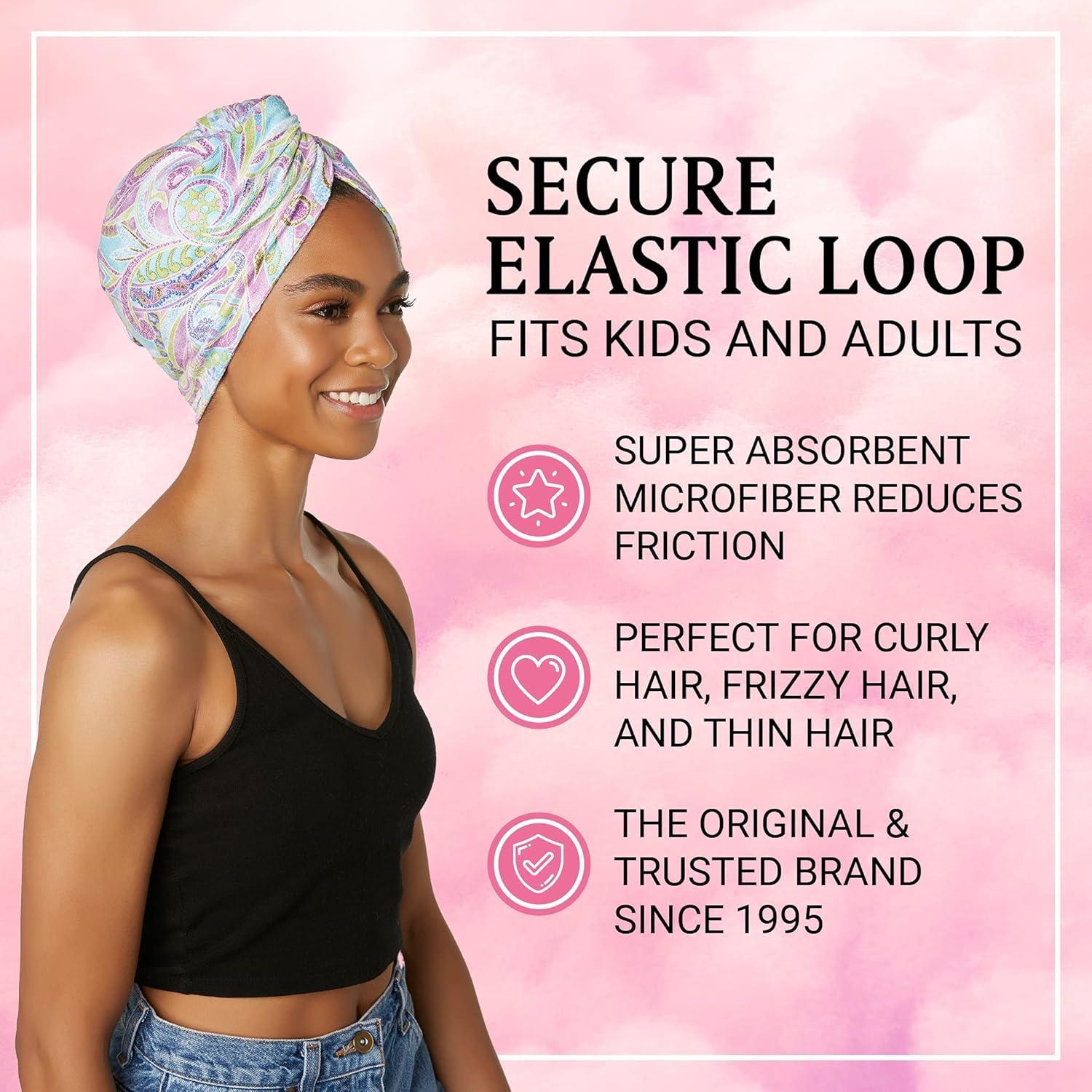 Turbie Twist Toalla de Microfibra para Cabello - 2 Unidades Paisley