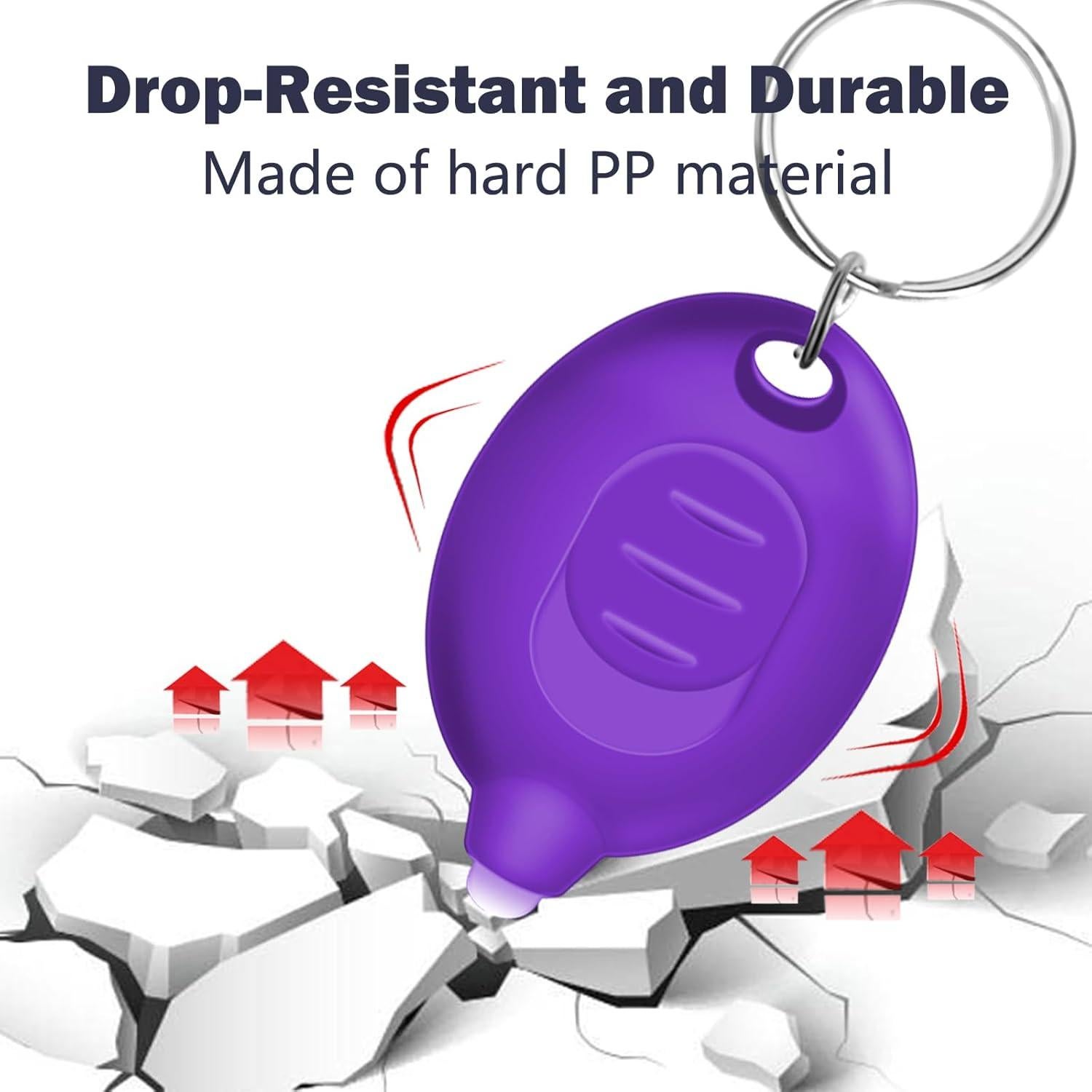 Mini Linterna UV de Llavero Daemson, 12 Lúmenes, Púrpura