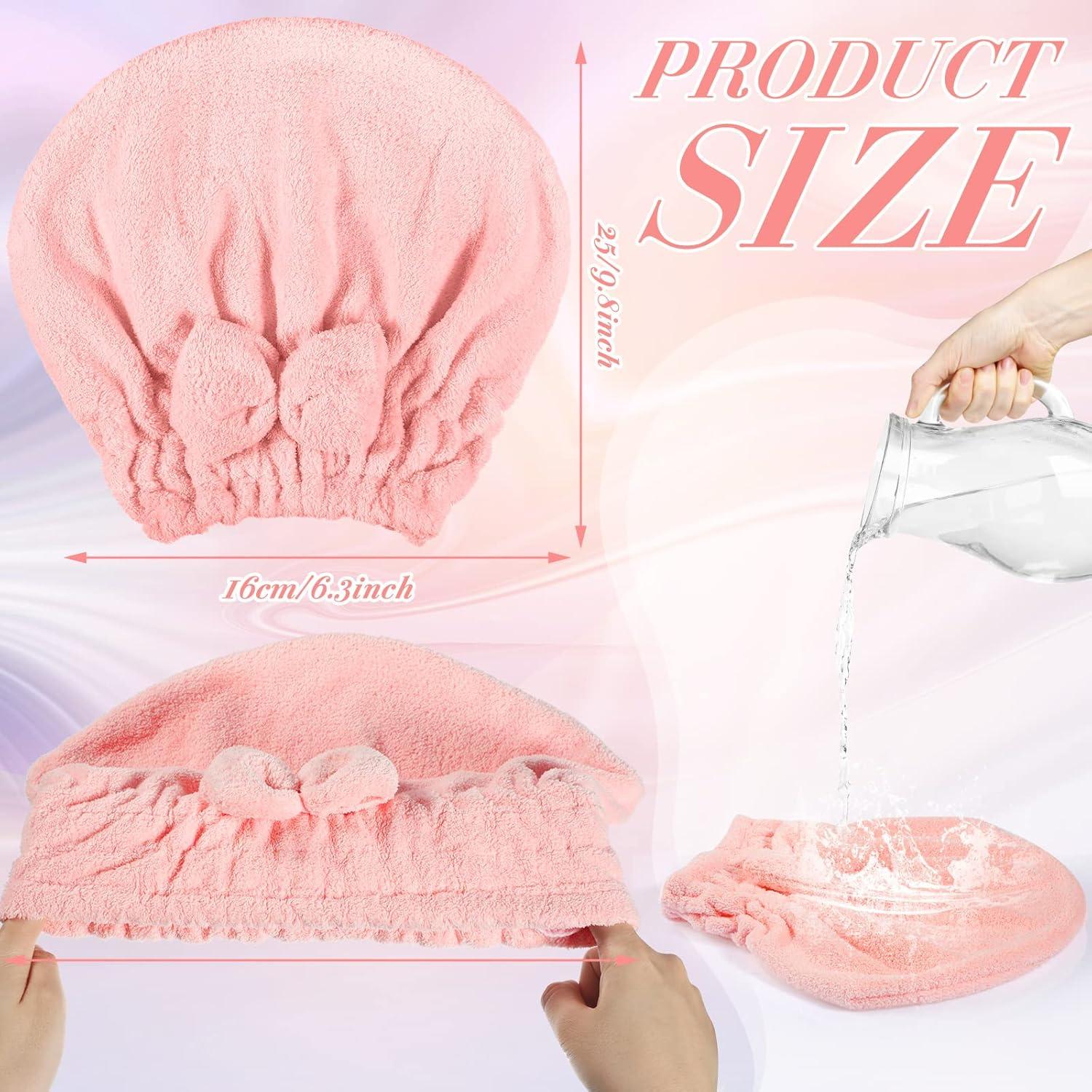 4 Toallas de Microfibra Sureio para Secado Rápido de Cabello