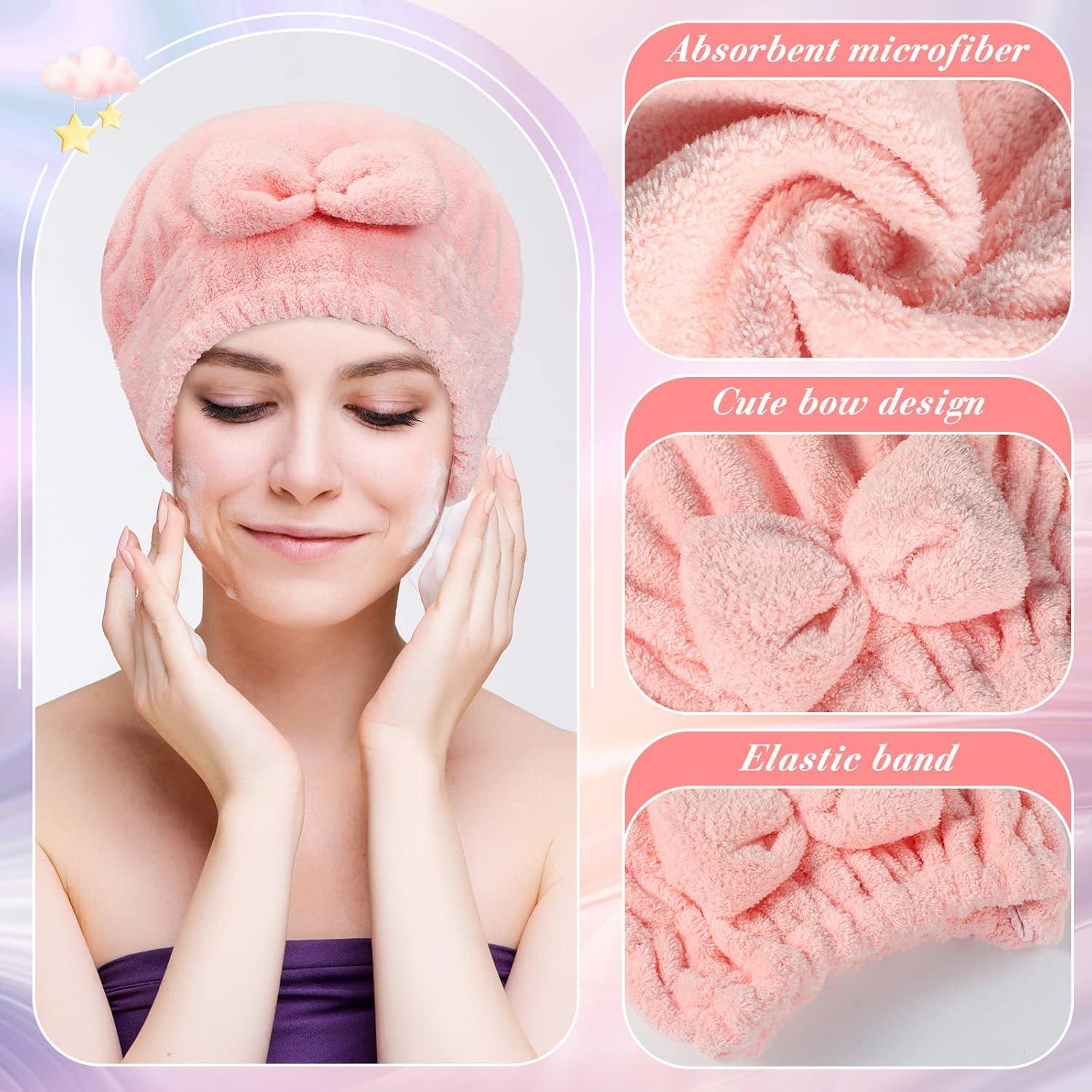 4 Toallas de Microfibra Sureio para Secado Rápido de Cabello
