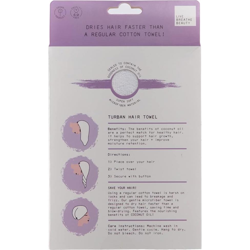 Toalla Turbante de Microfibra Danielle Creations con Aceite de Coco