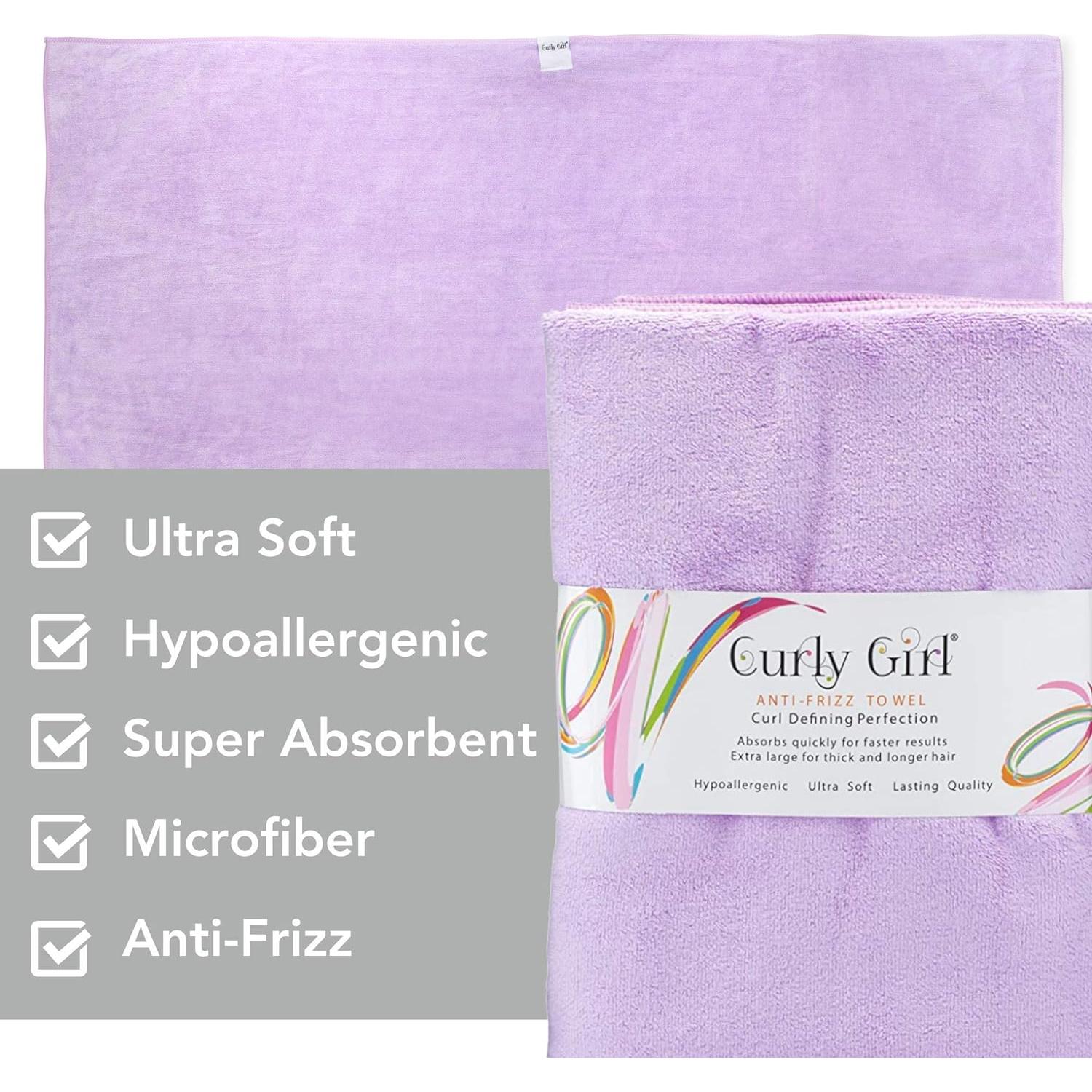 Toalla de Microfibra Curly Girl Lavanda Anti-Frizz 55.88x99.06cm