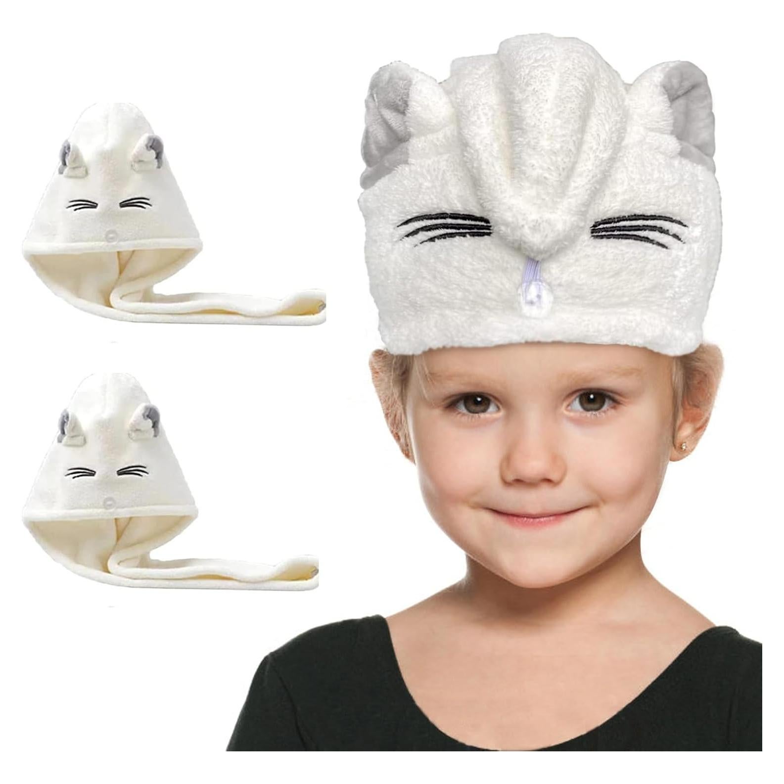 Toalla de Cabello Microfibra SISITEN Azul y Rosa 65x25cm