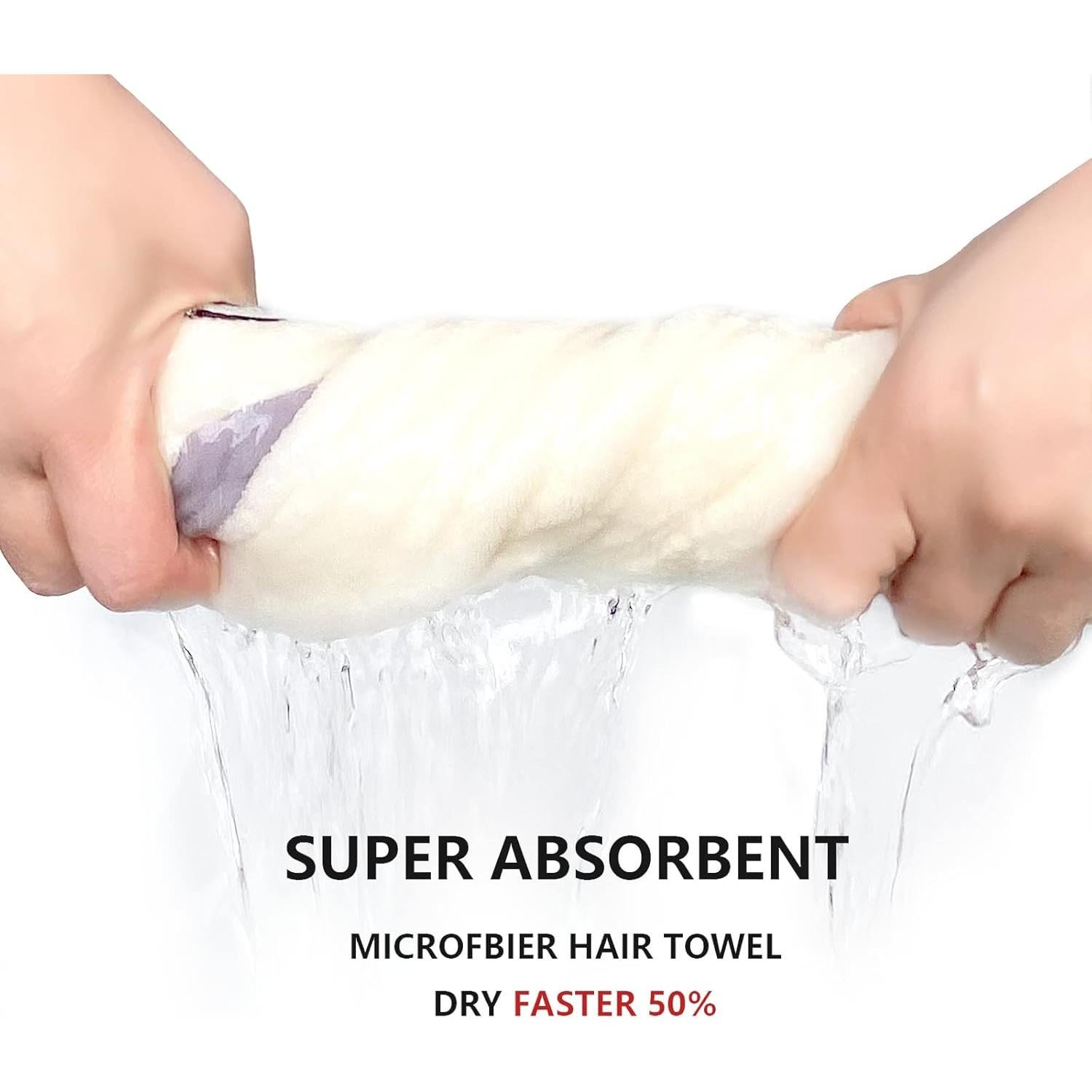 Toalla de Cabello Microfibra SISITEN Azul y Rosa 65x25cm