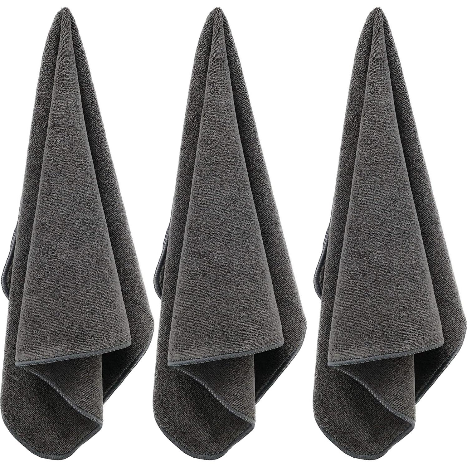 Toallas de Secado Rápido Microfibra POLYTE 8 Unidades 40x74cm Gris