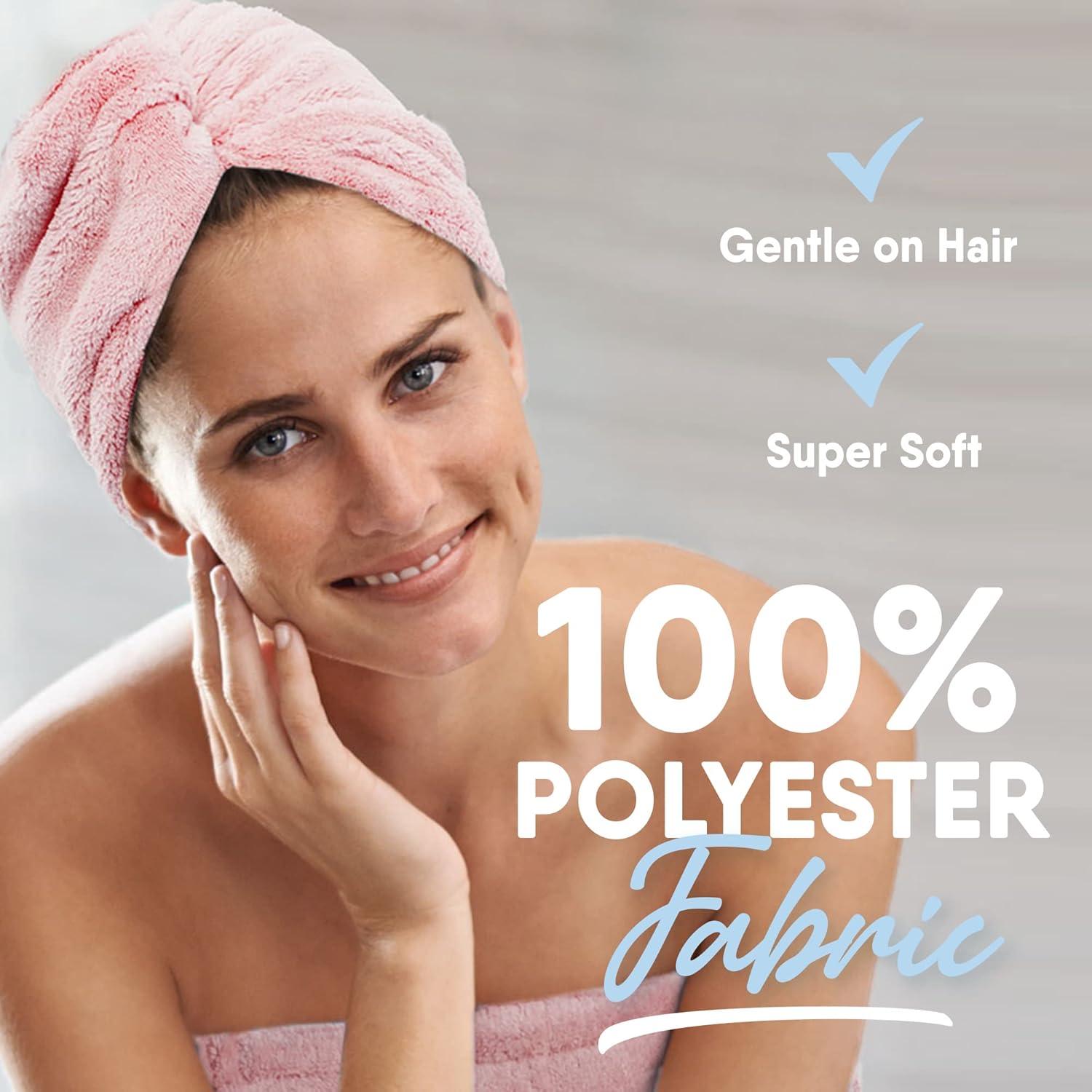 Toalla de Cabello Ultra-Absorbente MICRODRY Rosa 1 Pieza