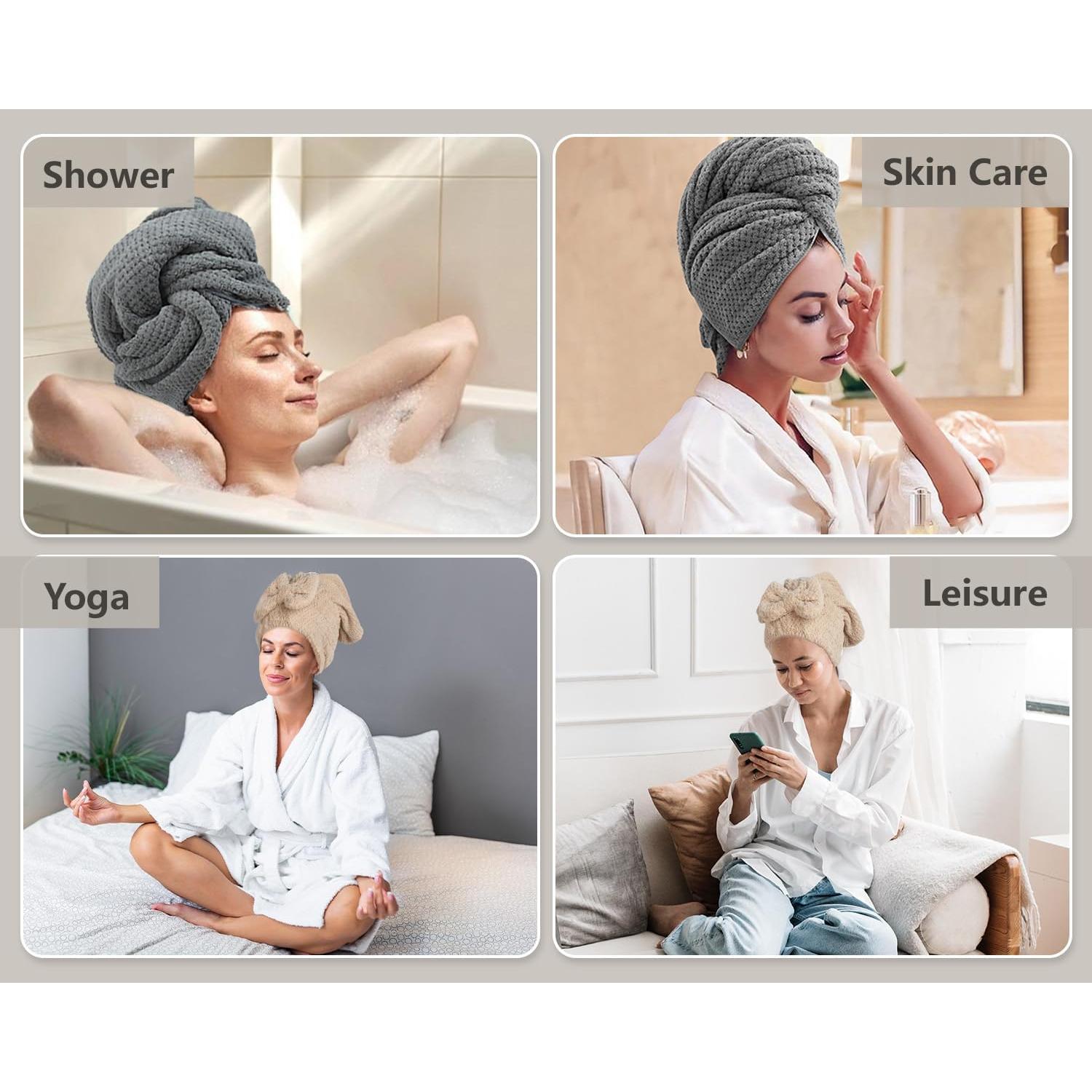 Toalla para el cabello Molirex 2 unidades microfibra anti-frizz