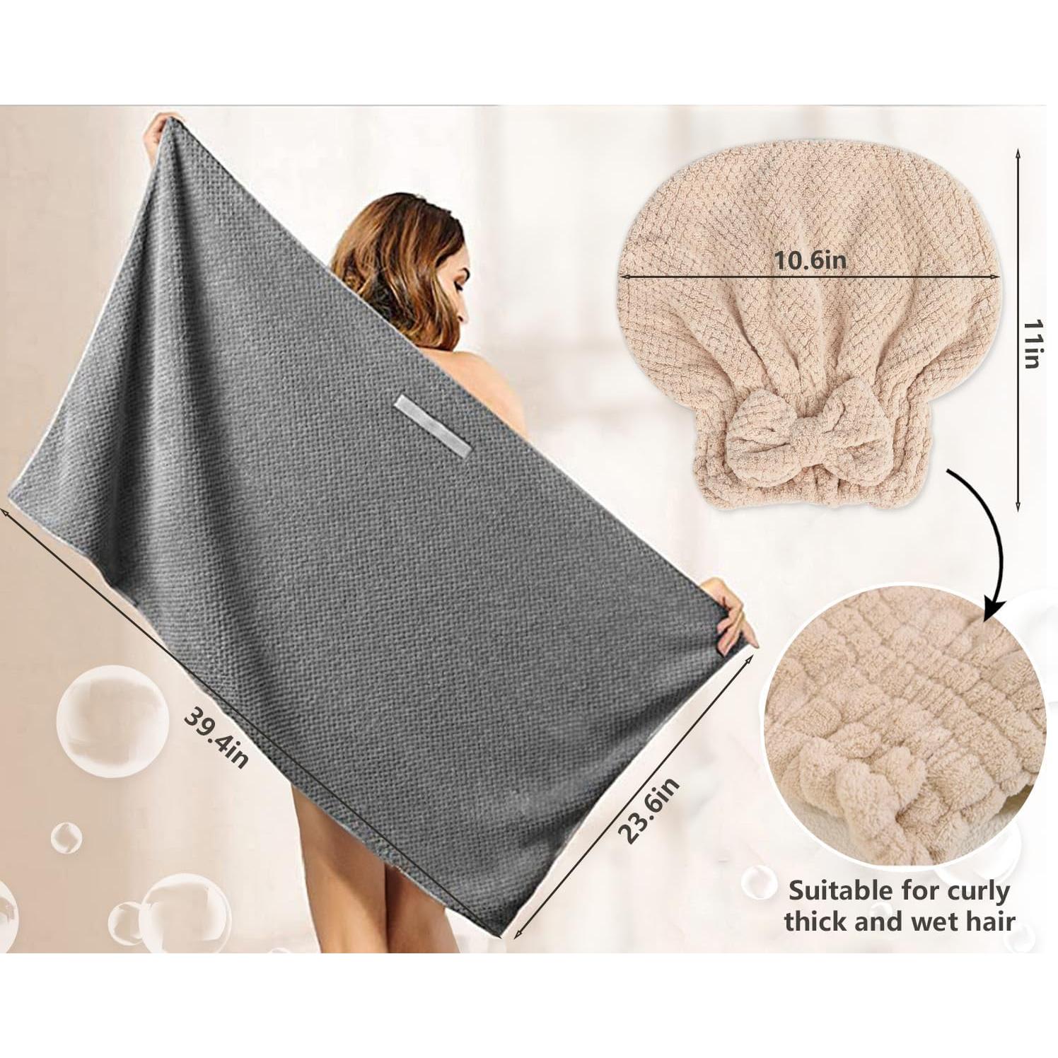 Toalla para el cabello Molirex 2 unidades microfibra anti-frizz