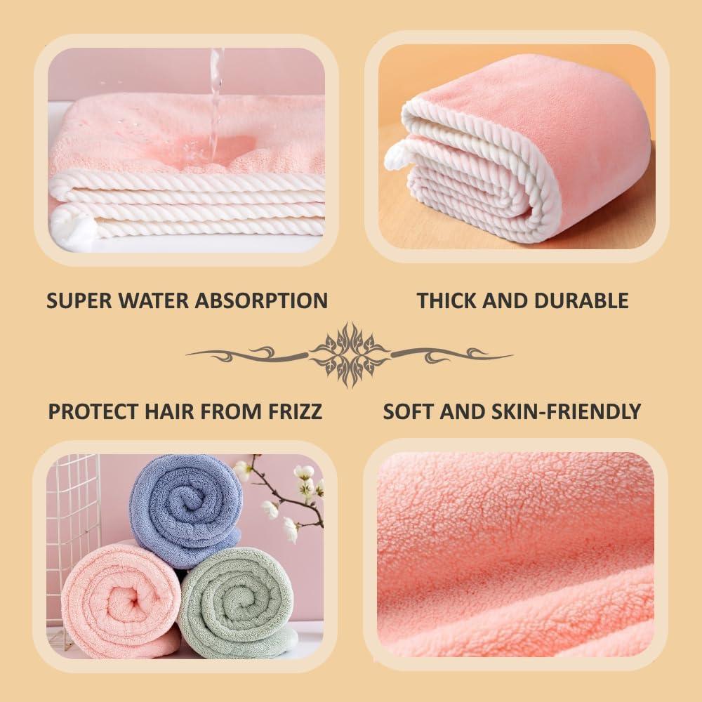 Toalla de Microfibra para el Cabello ALPELA - 2 Unidades, Secado Rápido