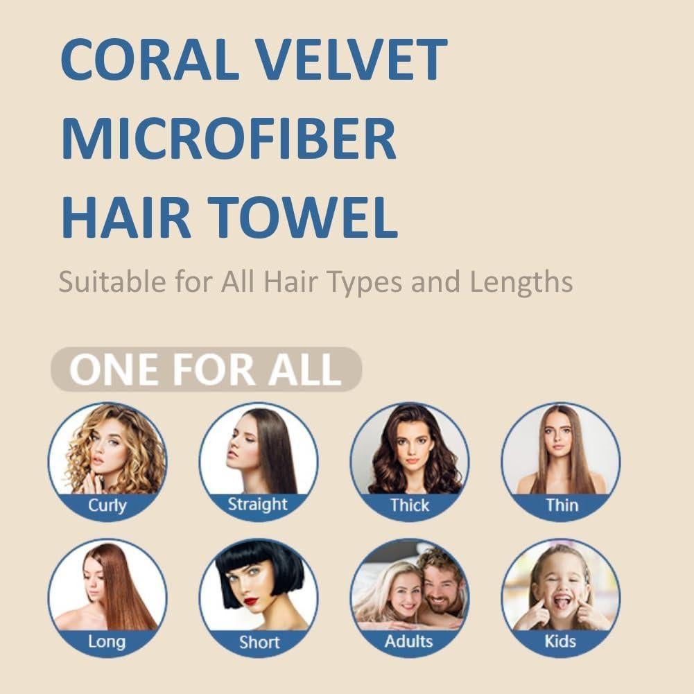 Toalla de Microfibra para el Cabello ALPELA - 2 Unidades, Secado Rápido