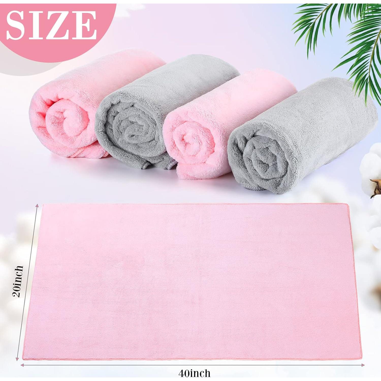 4 Toallas de Microfibra Grande Tatuo para Cabello 51x101 cm