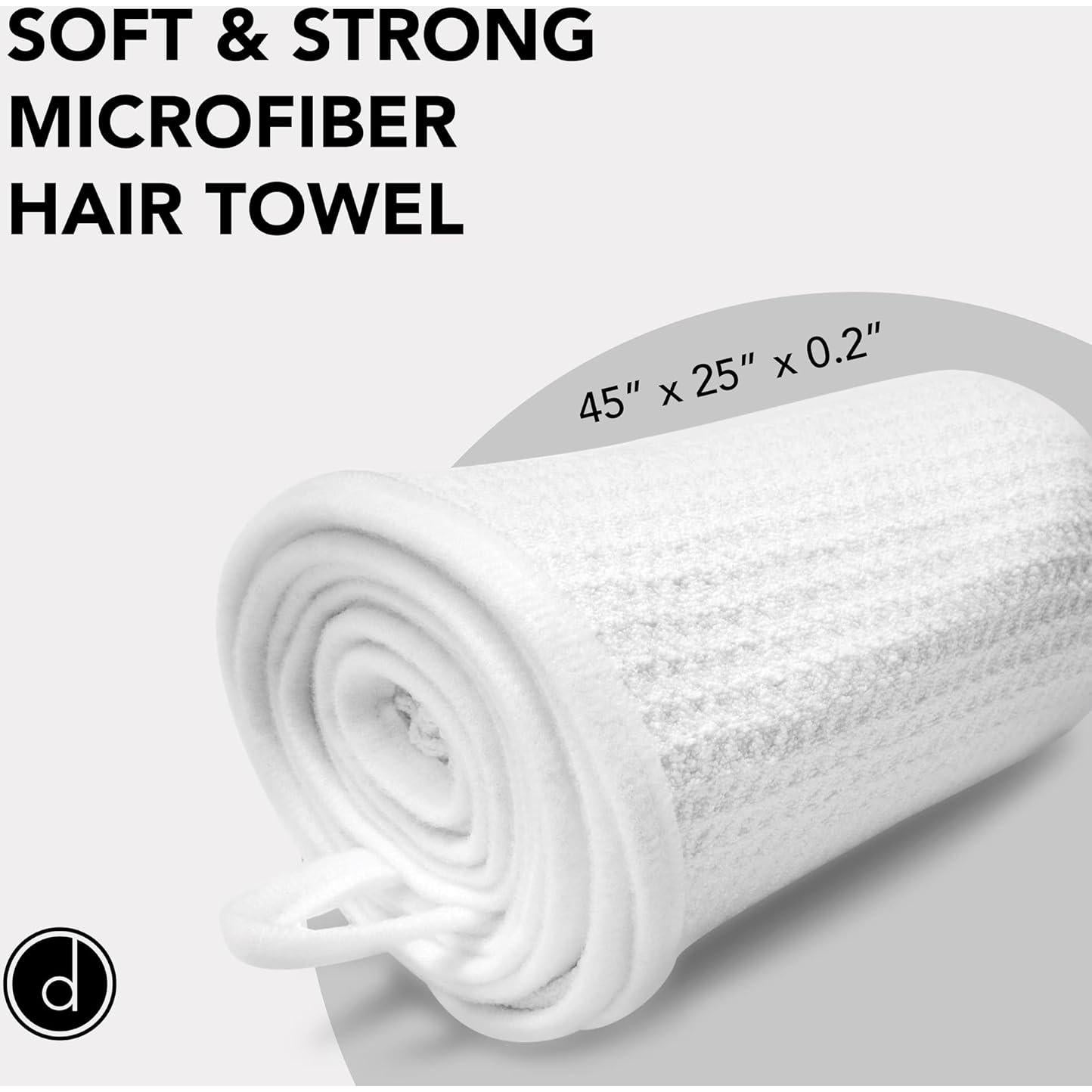 Toalla de Cabello Microfibra Cuerpo Deseado 114.3x63.5 cm Blanca