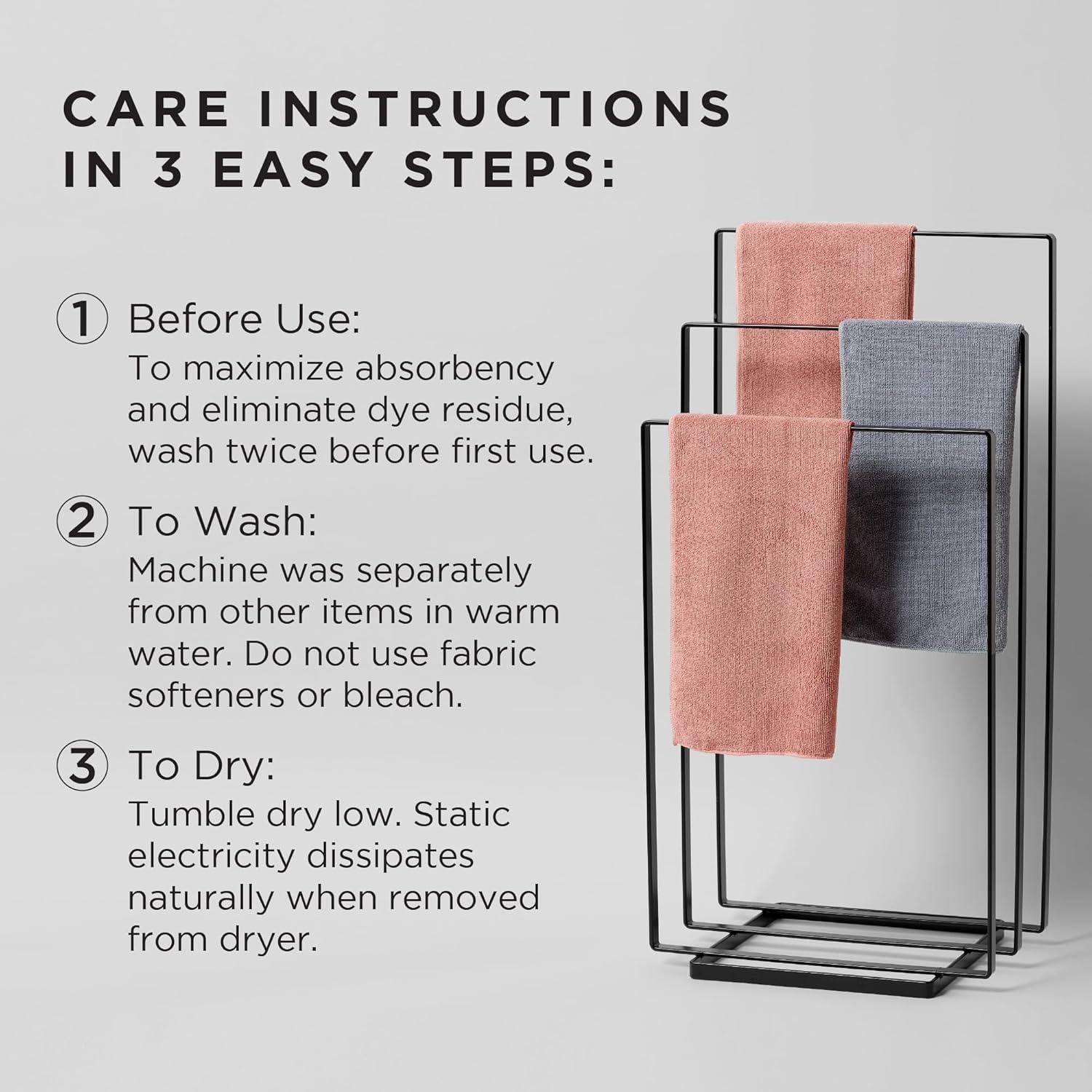 Toallas de Microfibra Fromm Softees 10 Unidades 40.6x73.7cm Negro