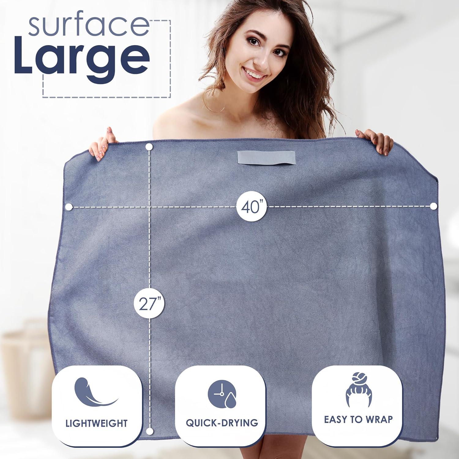 Toalla de Microfibra Grande SimpleField para Cabello 101.6x68.5 cm