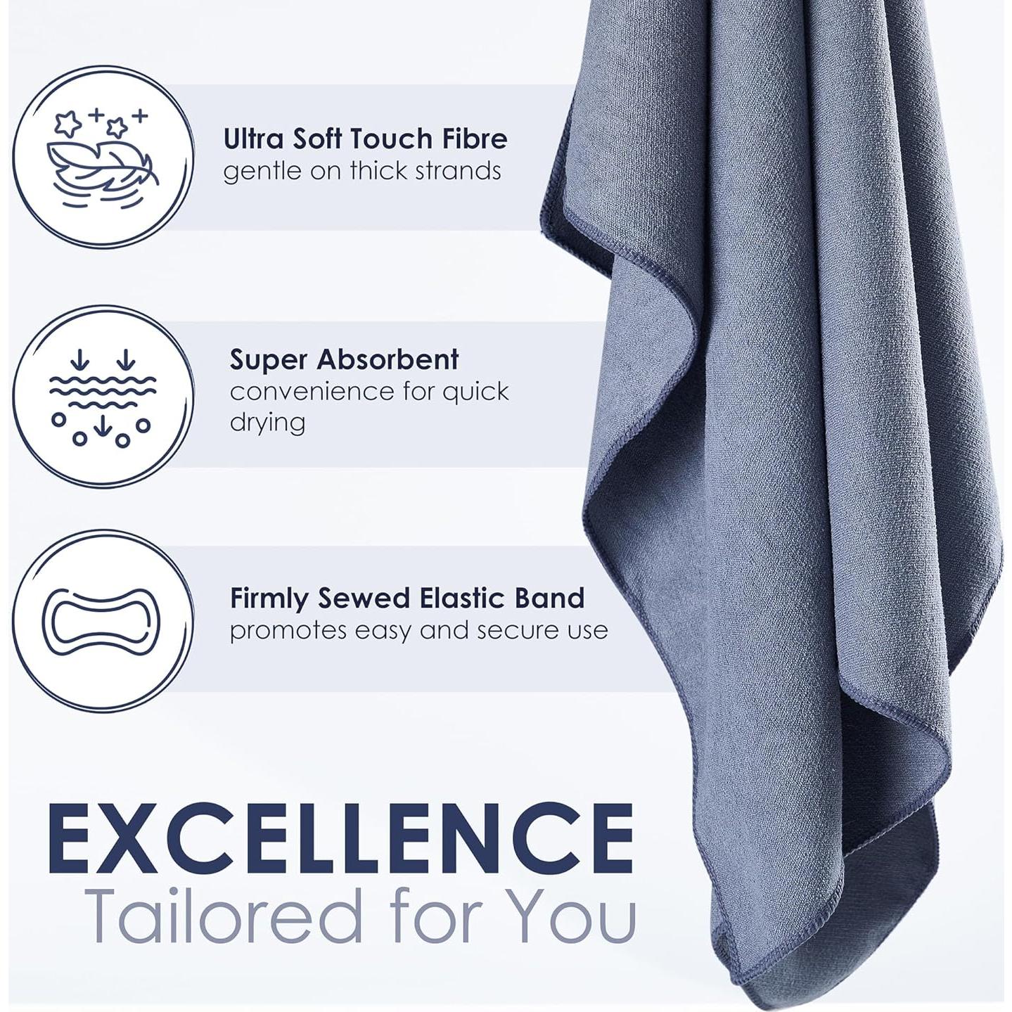 Toalla de Microfibra Grande SimpleField para Cabello 101.6x68.5 cm