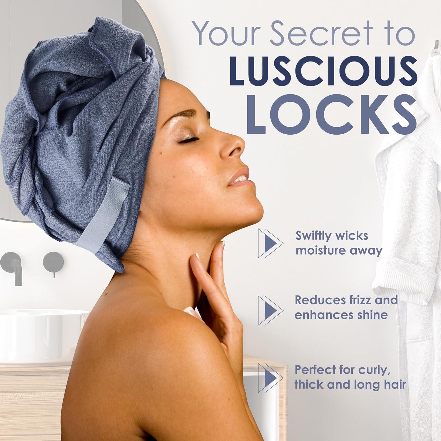 Toalla de Microfibra Grande SimpleField para Cabello 101.6x68.5 cm