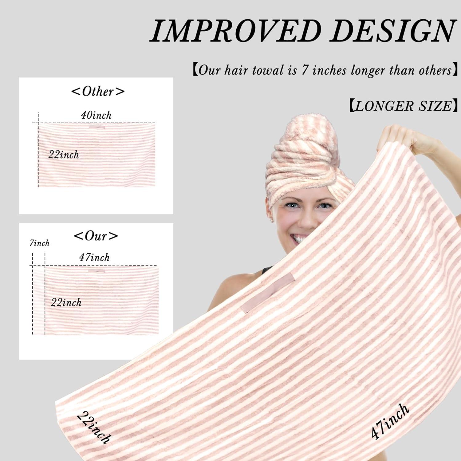 Toalla de Microfibra Bsofter para Cabello Rizado - 2 Paquetes