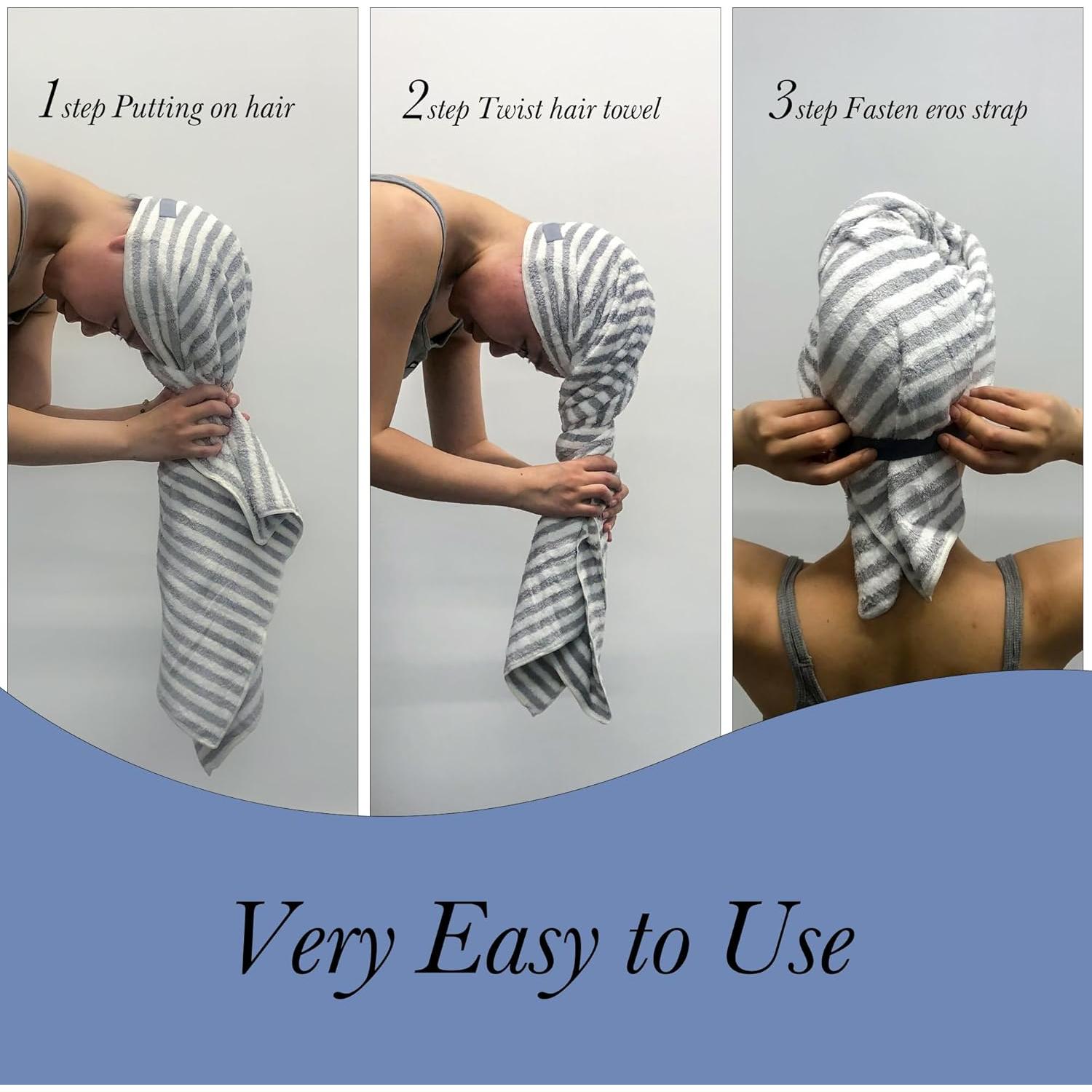 Toalla de Microfibra Bsofter para Cabello Rizado - 2 Paquetes