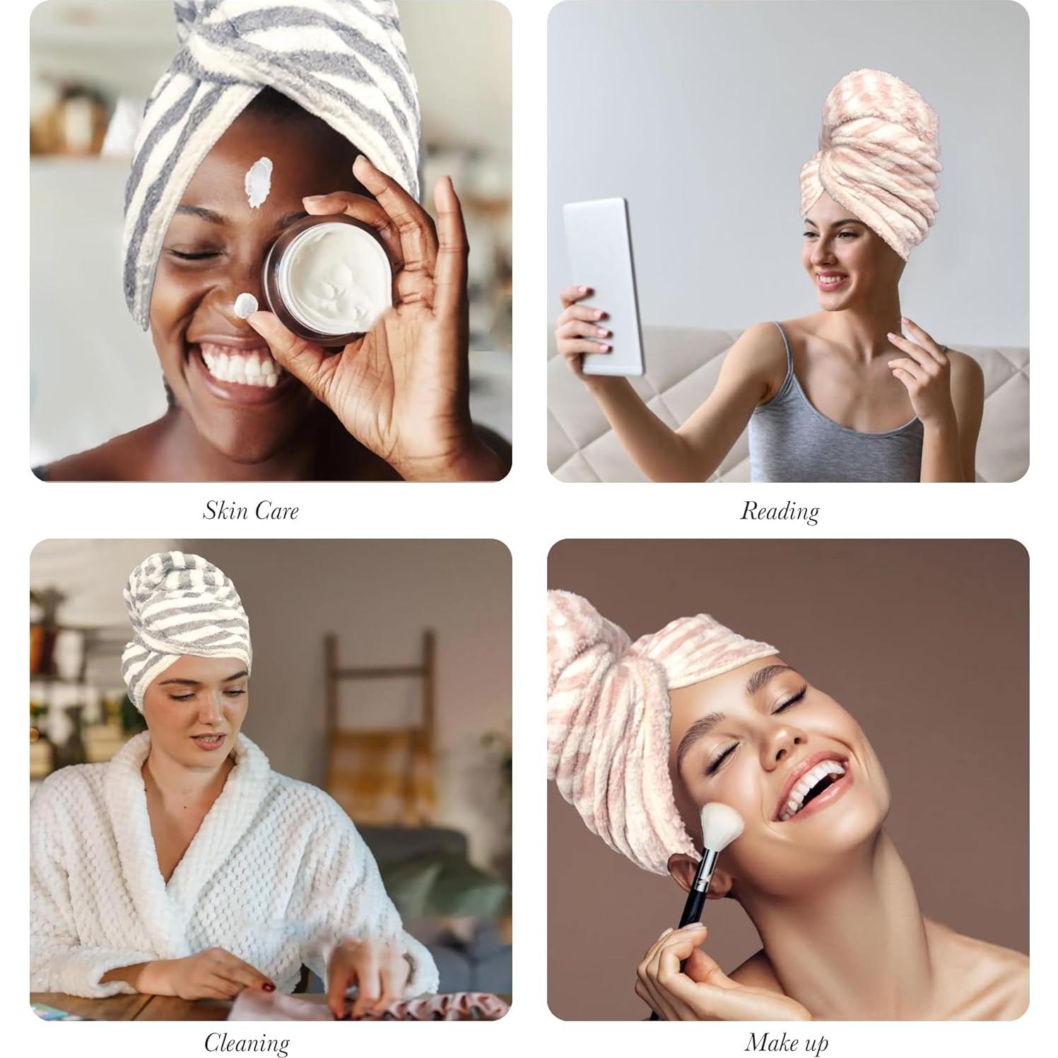 Toalla de Microfibra Bsofter para Cabello Rizado - 2 Paquetes