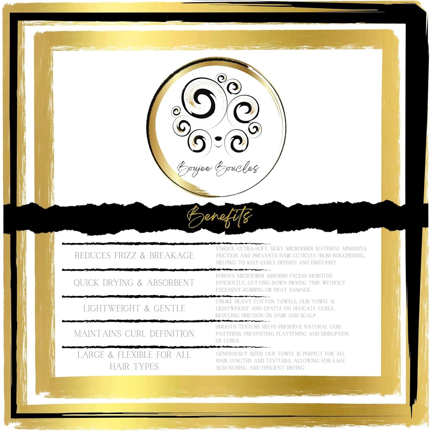 Toallas de Microfibra Boujee Boucles para Cabello Rizado - Set de 5