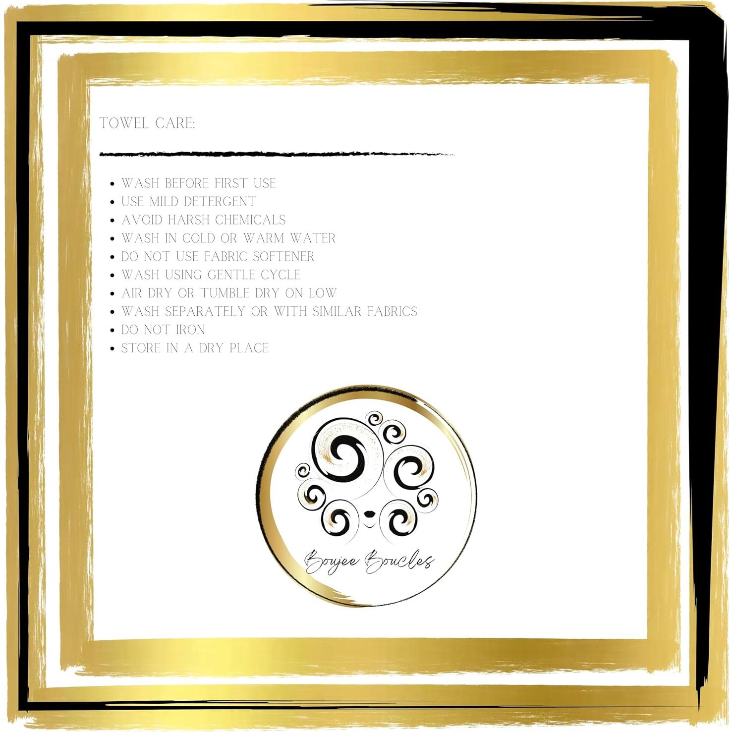 Toallas de Microfibra Boujee Boucles para Cabello Rizado - Set de 5