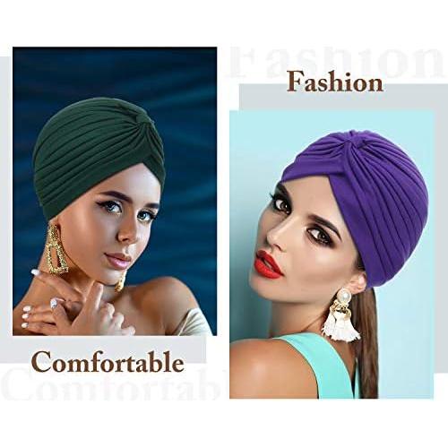 Beanie Turbantes Elásticos SATINIOR 6 Piezas Multicolor