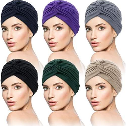 Beanie Turbantes Elásticos SATINIOR 6 Piezas Multicolor