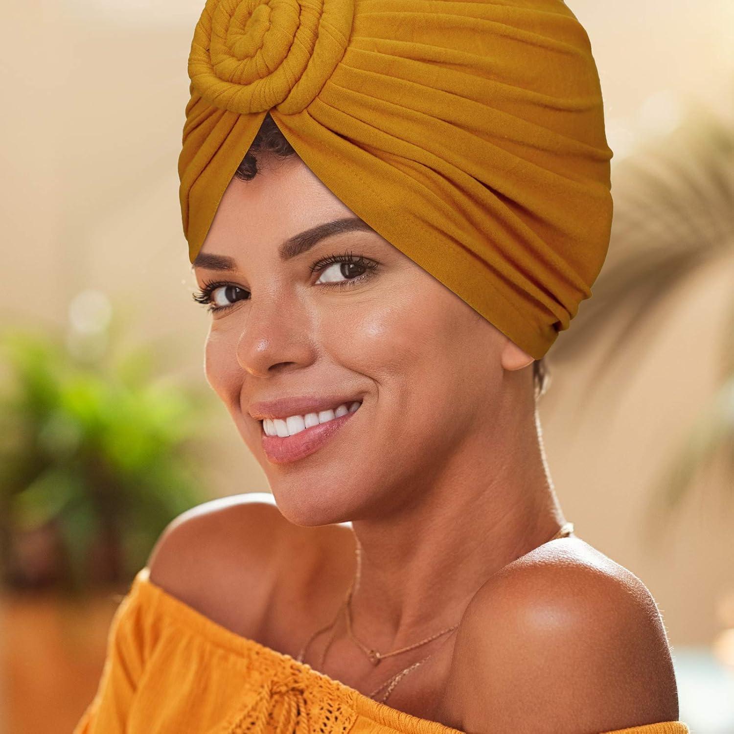 Turbantes Africanos SATINIOR 4 Piezas para Mujeres - Estilo Colorido