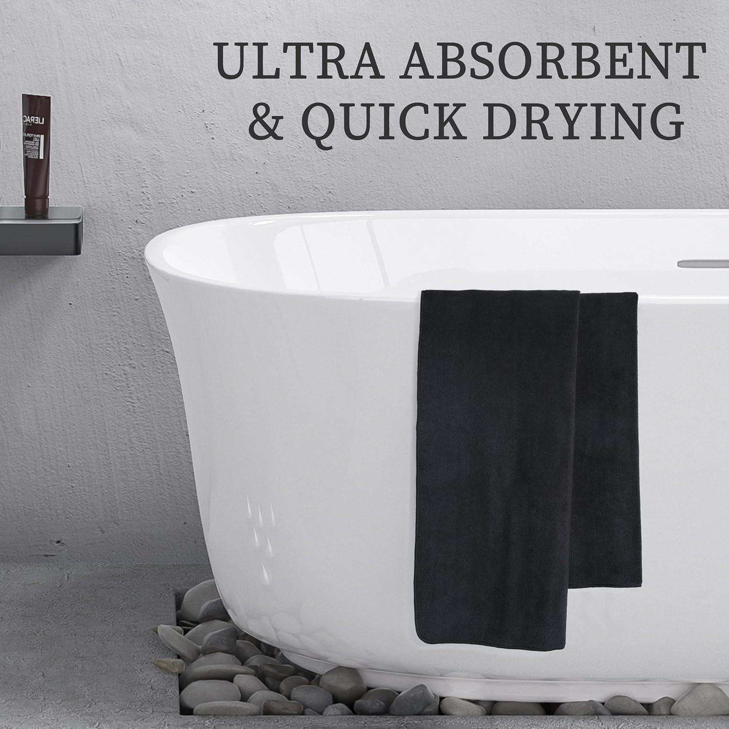 Toallas de Secado de Cabello Microfibra OASISGUEST 2 Pzas 101.6x50.8cm