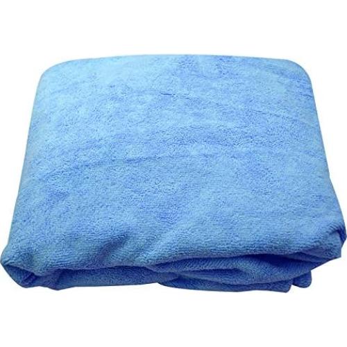 Conjunto de Bata de Microfibra Queena con Turbante Azul 150x90cm