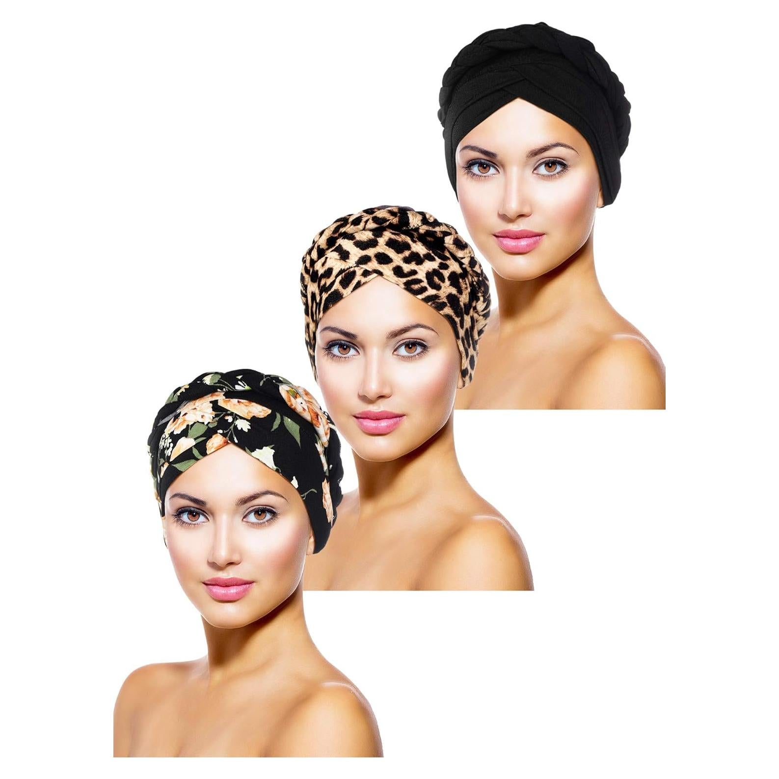 Gorras Turbante SATINIOR 3 Pcs para Mujeres - Algodón
