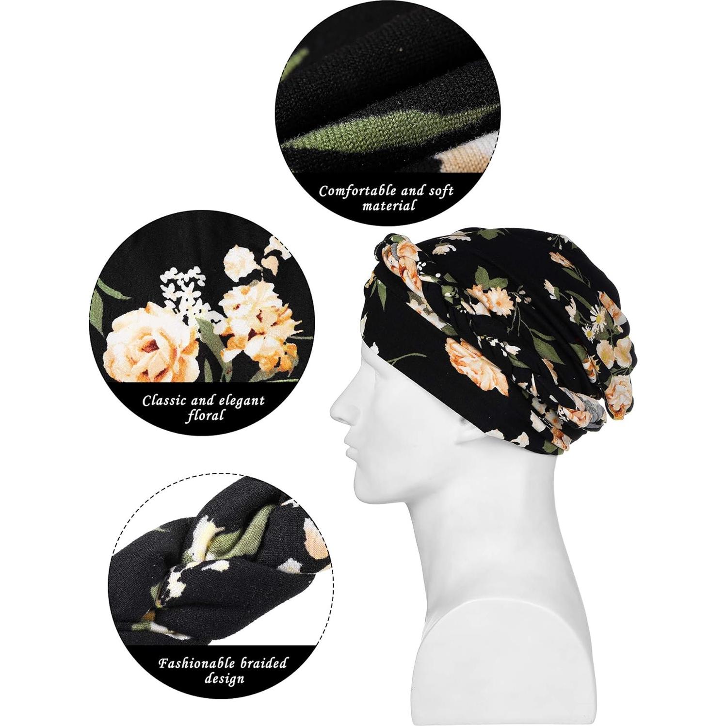 Gorras Turbante SATINIOR 3 Pcs para Mujeres - Algodón