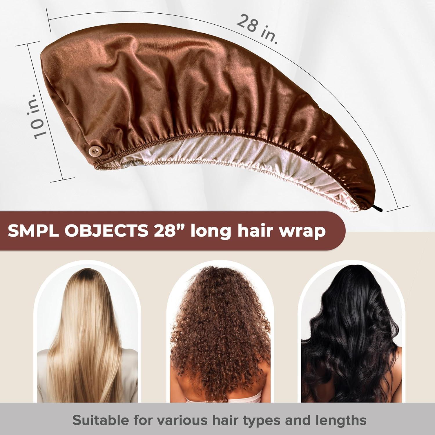 Toalla de Cabello SMPL Objects de Satén Rosa-Bronce 71cm