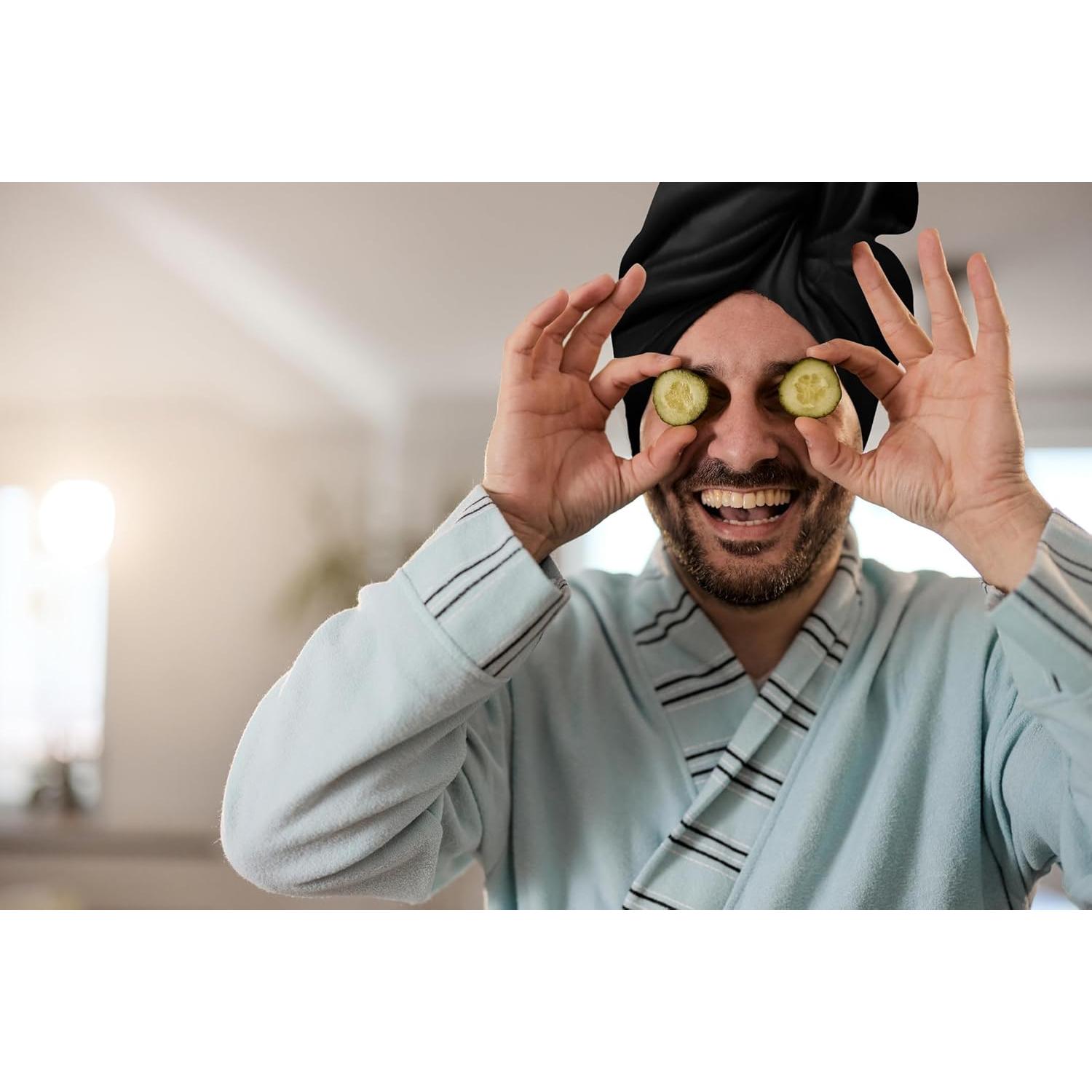 Toalla de Cabello Algodón 100% Reina Radiante Chico Rizado - Negro